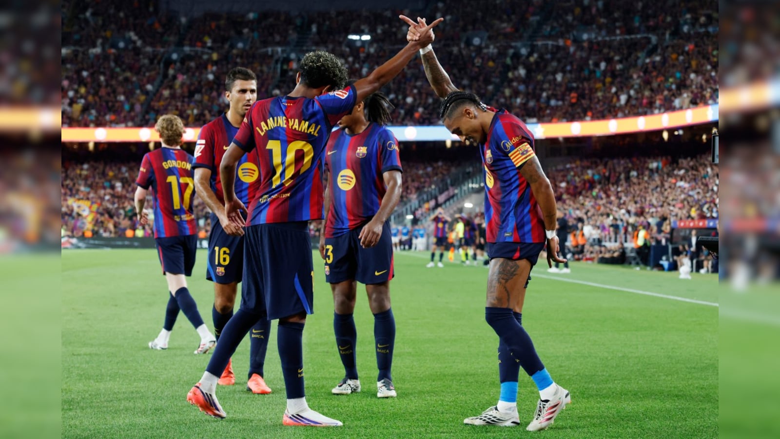 Lamine Yamal, Raphinha Bag Braces As Barcelona Rout Rayo Vallecano 5-2