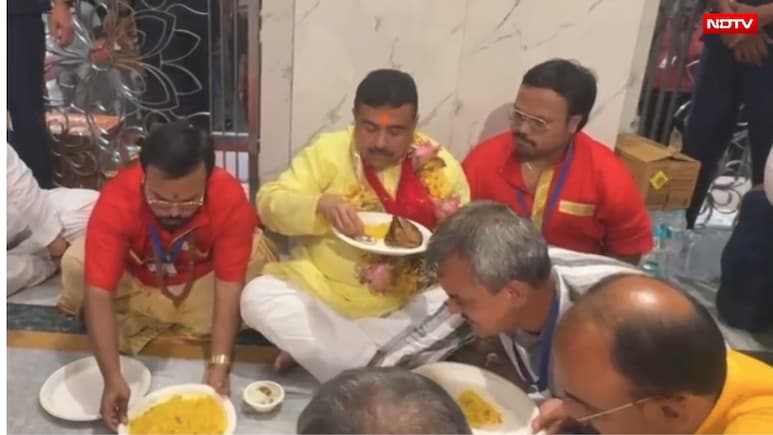 Suvendu Adhikari Eats Fish In Temple. BJP Says This Must End Non-Veg Row