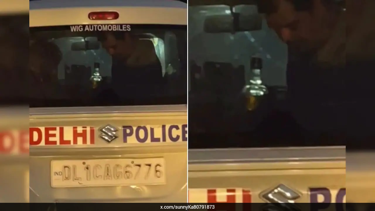 Delhi Police Head Constable Suspended After Viral Video Shows Policeman With Liquor Bottle In PCR Van