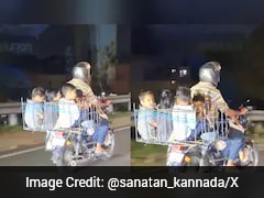 Video: Man Rides Bike With 5 Children In Metal Basket, Sparks Safety Debate
