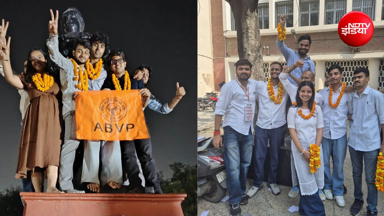 DU में कॉलेज और विभाग स्तर के चुनावों में ABVP का दबदबा, NSUI-SFI ने भी दर्ज की जीत