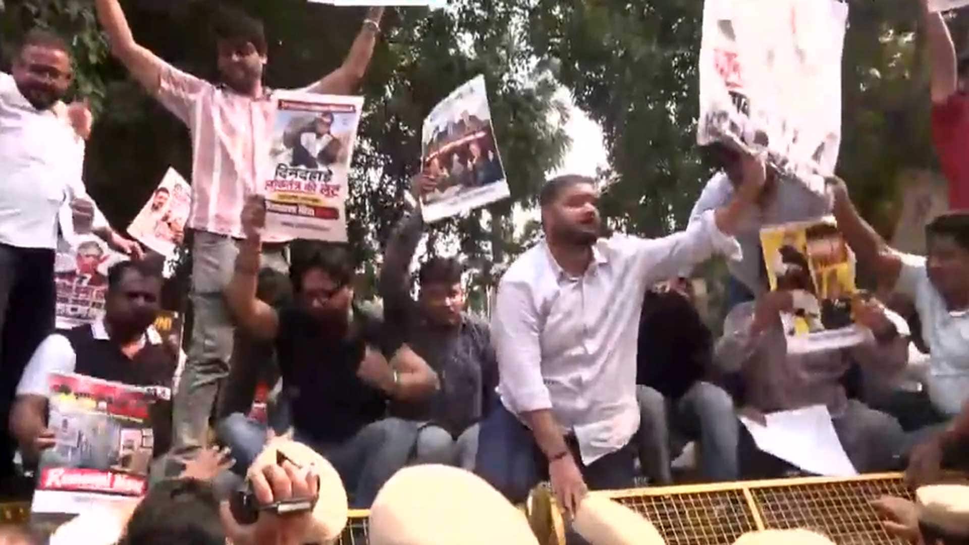 Youth Congress Protest Over Election Commission Row, Demands CEC Gyanesh Kumar's Resignation