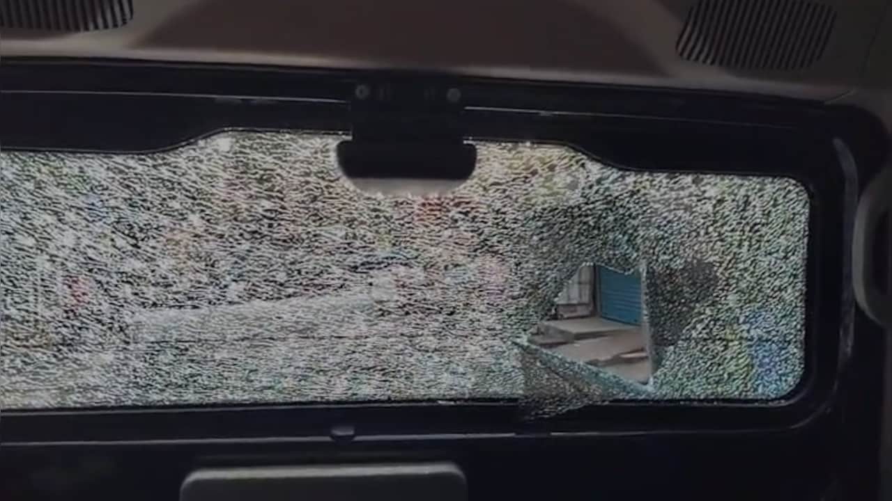 Rear windshield of Kunal Ghoshs car was smashed