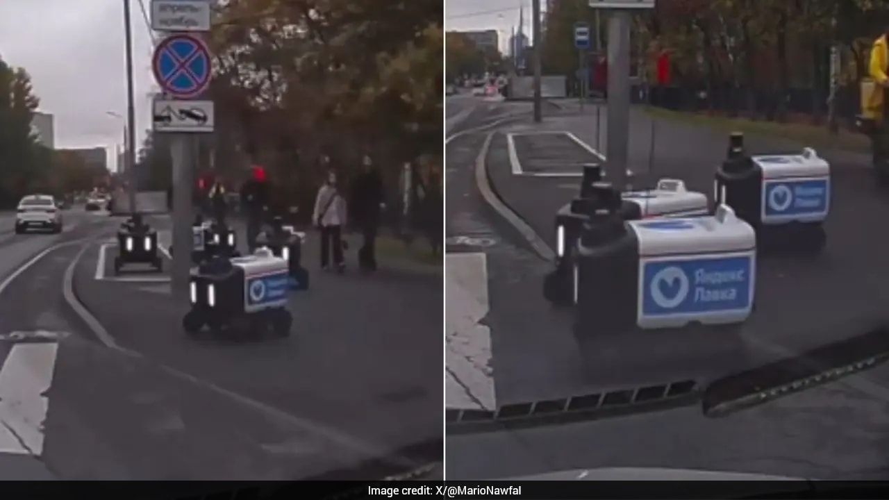 Delivery Robots Cause Minor Traffic Jam At Busy Intersection In Russia: 'Like Lost Schoolkids'