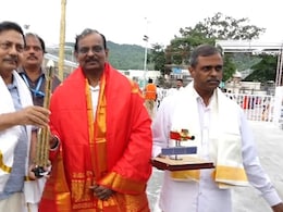 With Rocket Model, ISRO Chief Prays At Tirumala Temple Ahead Of Crucial Launch