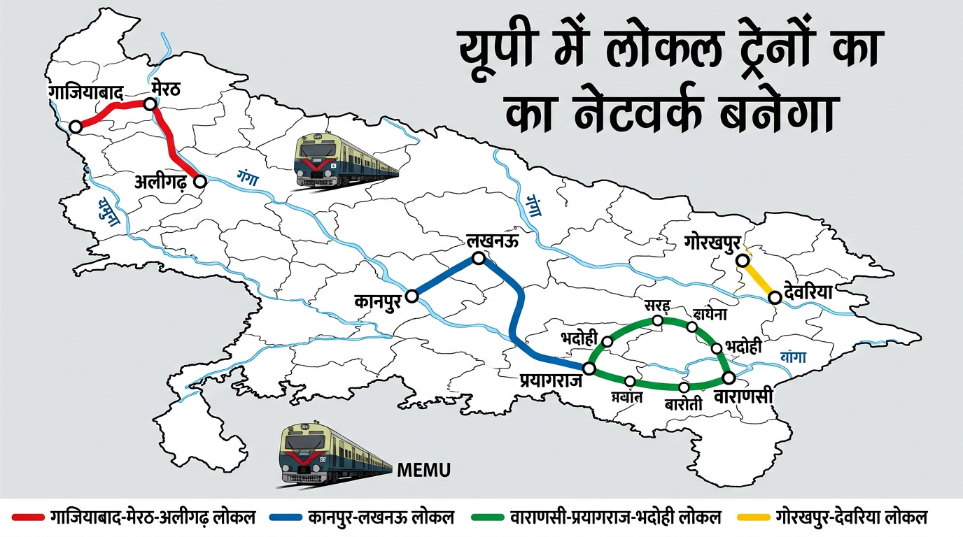 यूपी में भी चलेगी फास्ट एसी लोकल ट्रेन, लखनऊ-कानपुर, वाराणसी, मेरठ-गाजियाबाद को फायदा, मुंबई जैसा रेल कॉरिडोर
