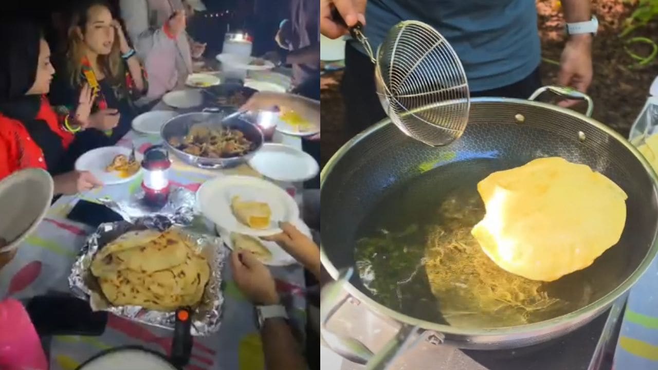 Watch: Desi Group Enjoys Camping Trip With Indian Food, Internet Reacts