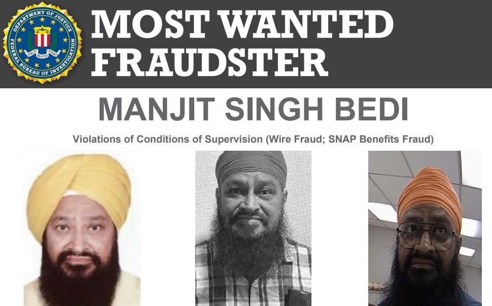 FBI Most Wanted Fraudsters List: मंजीत सिंह पर रखा इनाम FBI Most Wanted Fraudsters List: मंजीत सिंह पर रखा इनाम