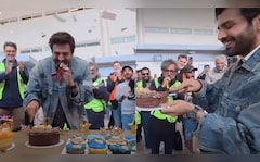 Kartik Celebrates National Award Win With <i>Captain India</i> Team During Shoot