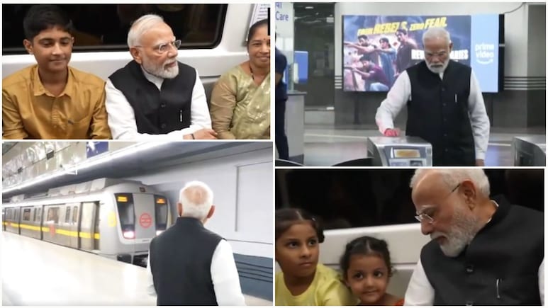 शताब्दी समारोह के लिए श्रीराम कॉलेज ऑफ कॉमर्स पहुंचे PM मोदी, दिल्ली मेट्रो से की यात्रा