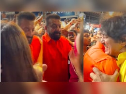 Sanjay Dutt Protects Maanayata At Crowded Lalbaugcha Raja