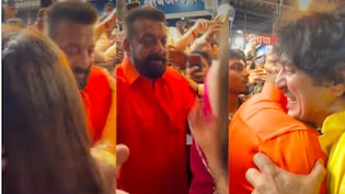 Sanjay Dutt Protects Maanayata At Crowded Lalbaugcha Raja