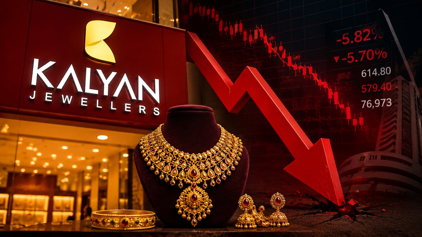 Kalyan Jewellers shares fall around 6% during early trading
