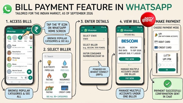 WhatsApp के जरिए अब बिजली-गैस बिल से लेकर सारे यूटिलिटी बिल का होगा पेमेंट, जानें प्रोसेस