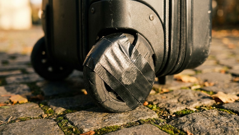Why Are Travellers Putting Tape On Their Luggage Wheels Before Flights?