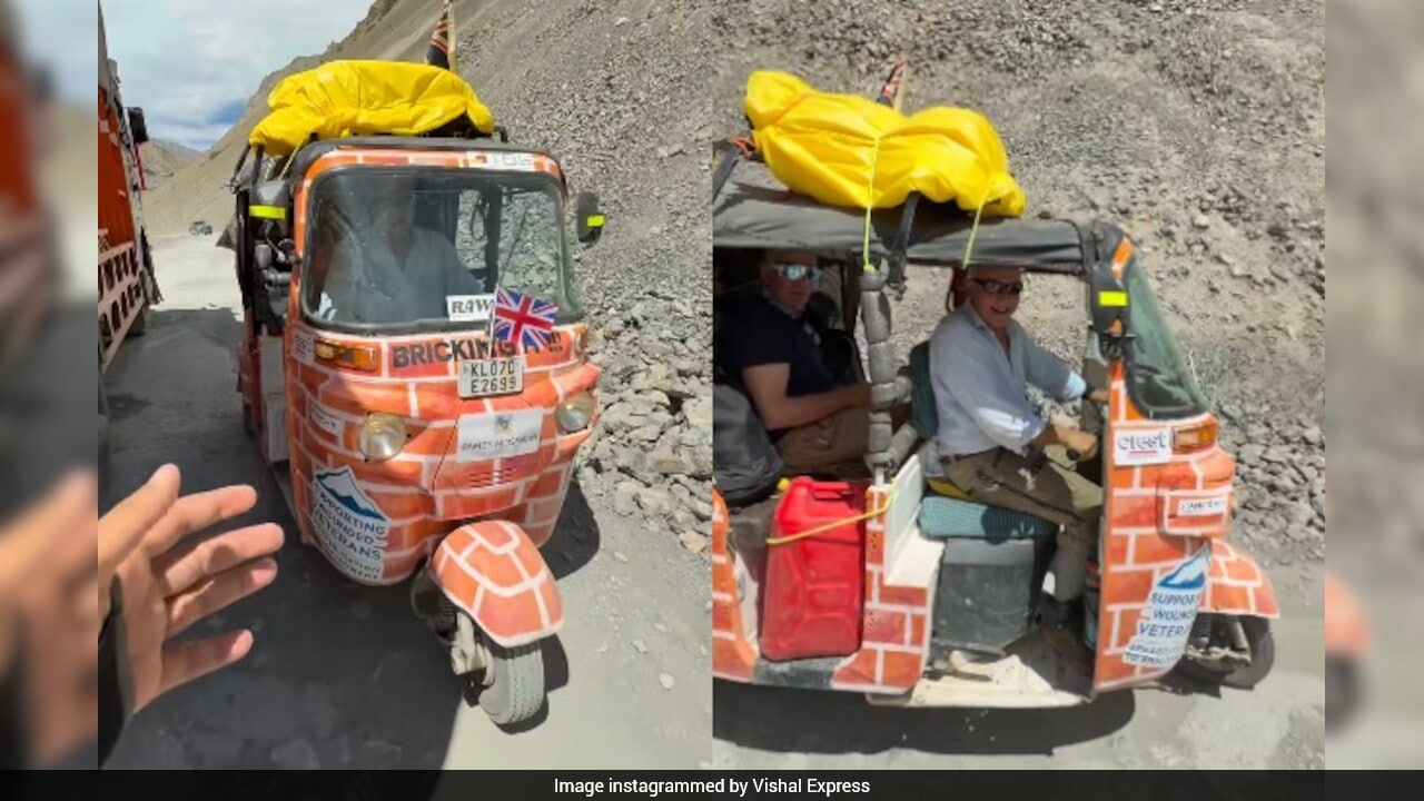 "Superstars": British Tourists Drive Auto Rickshaw Through Spiti's Roads, Indian Man Amazed