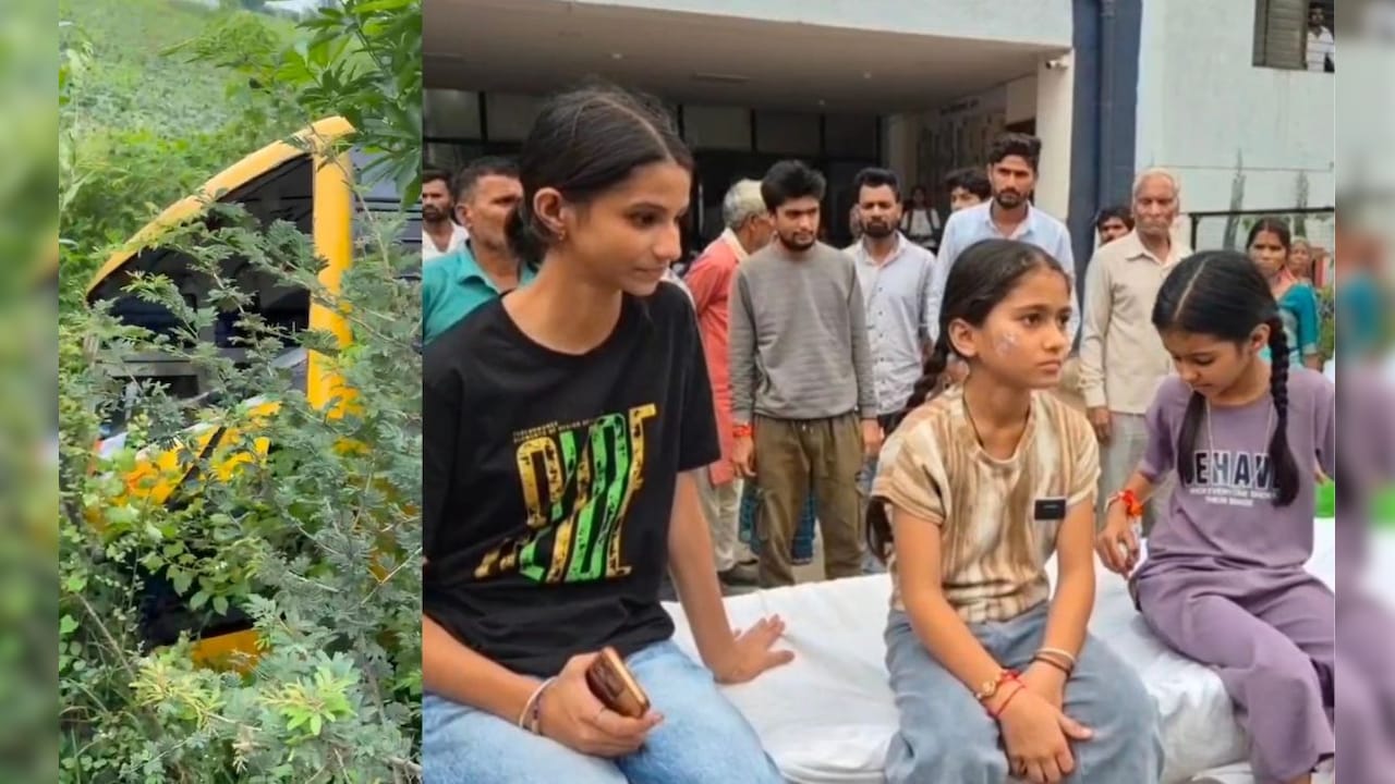 स्कूली बच्चों से भरी बस गड्ढे में गिरी, स्टीयरिंग फेल होने से हादसा; सभी बच्चे सुरक्षित, घायलों का इलाज जारी