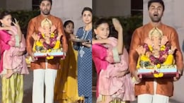 Alia Bhatt Nails Ganesh Visarjan Style In A Rs 19,000 Fuchsia Kurta And Farshi Salwar Set