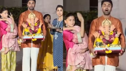 Alia Bhatt Nails Ganesh Visarjan Style In A Rs 19,000 Kurta And Salwar Set