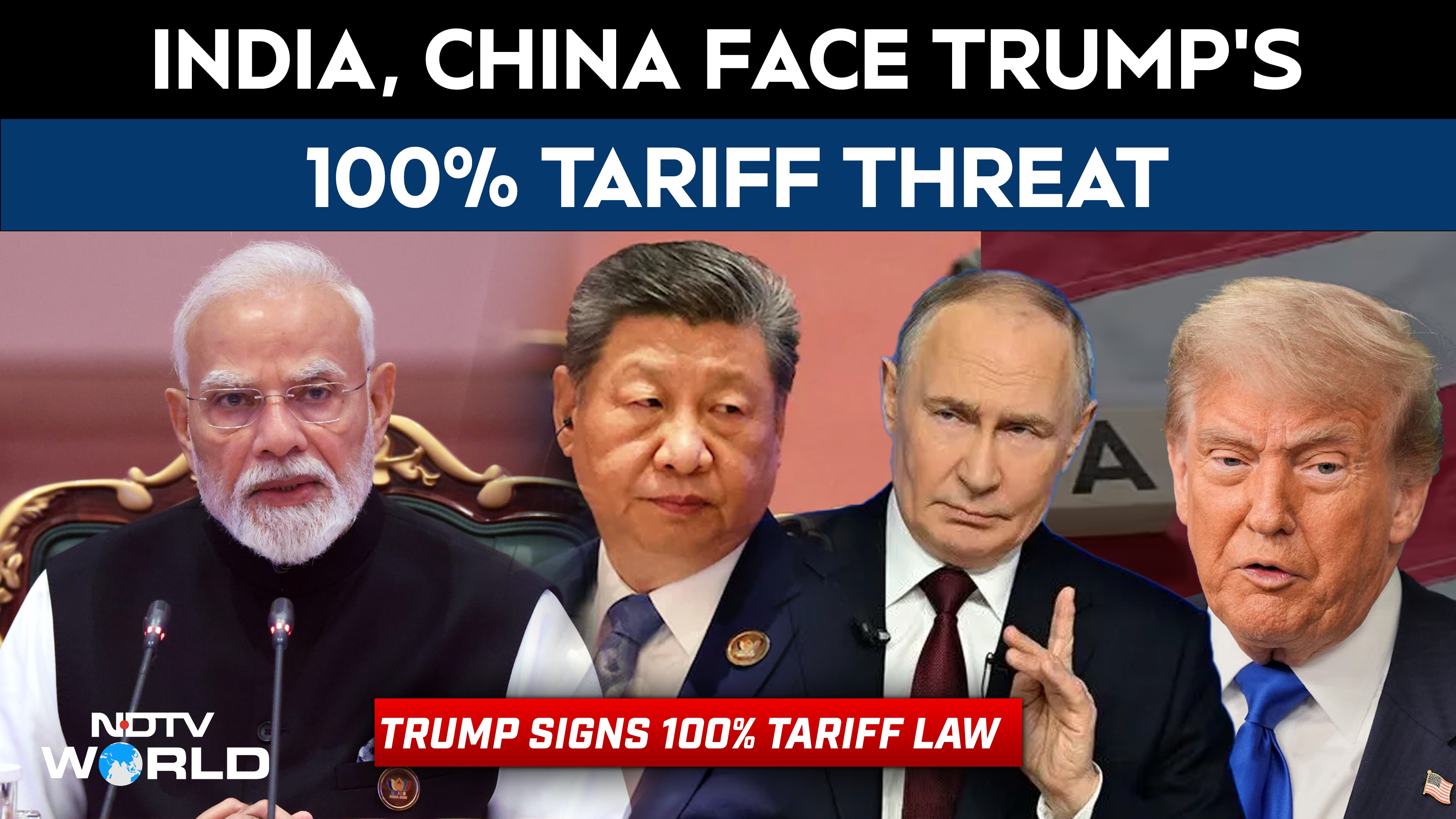 Donald Trump Signs Russia Sanctions Law, India Faces 100% Tariff Risk