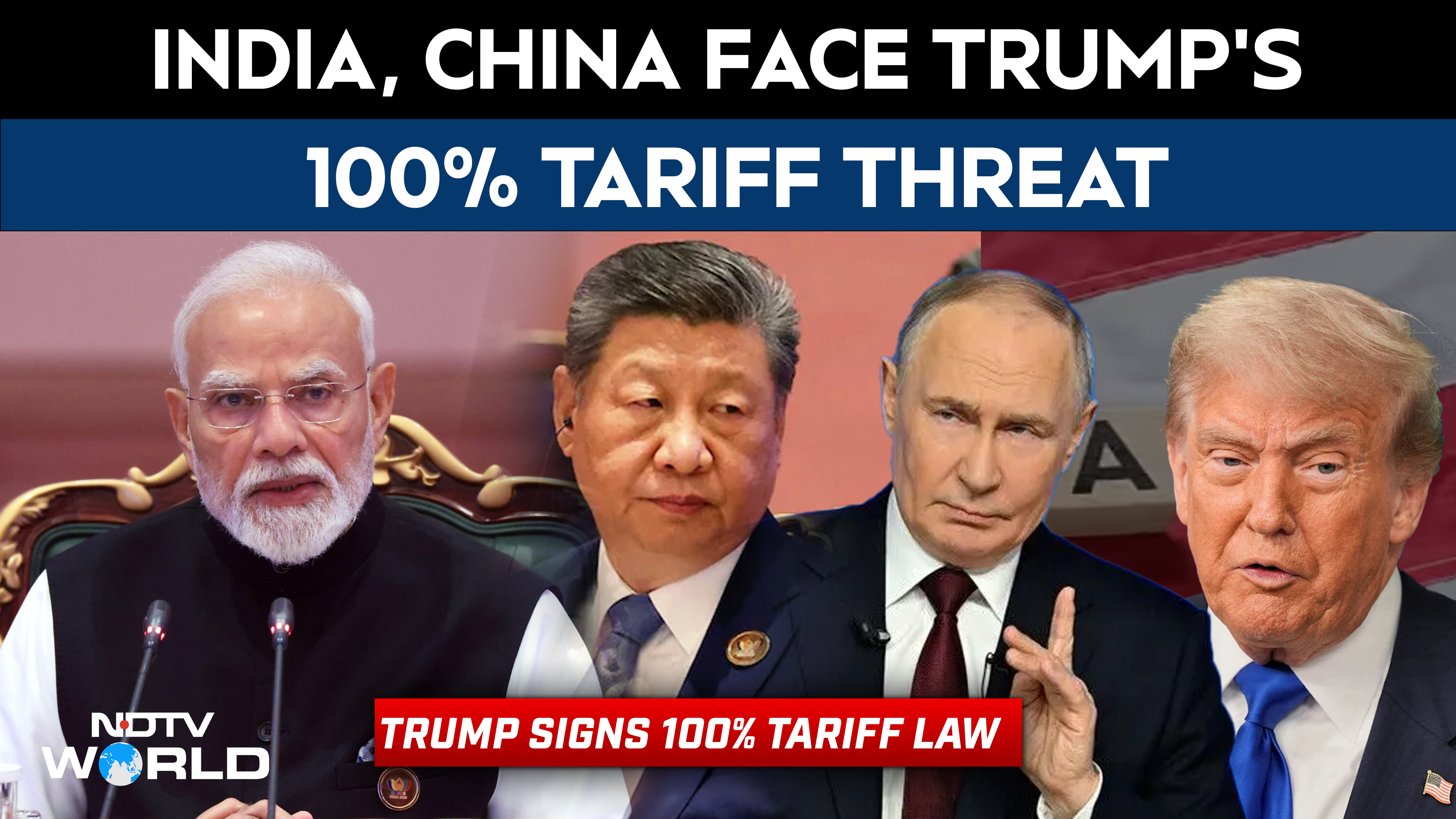 Donald Trump Signs Russia Sanctions Law, India Faces 100% Tariff Risk