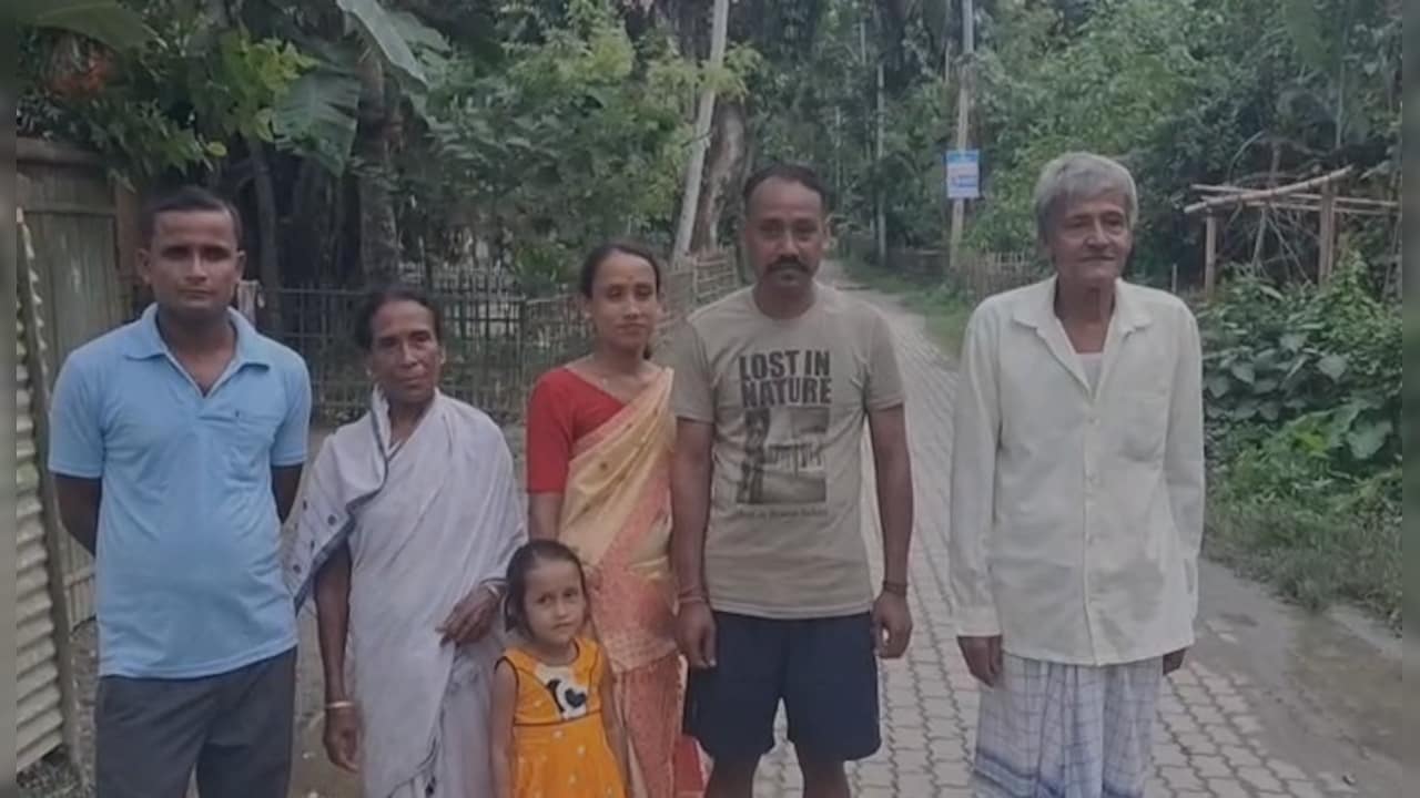 Pankaj Barman with his family in Nalbari, Assam Pankaj Barman with his family in Nalbari, Assam