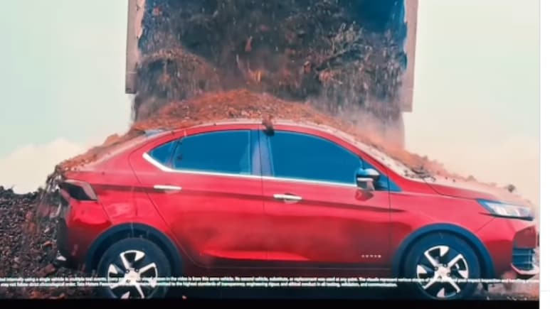 20 Tonnes Of Gravel & Rocks Dumped Over Tata Aeris, Here's How It Went: Watch
