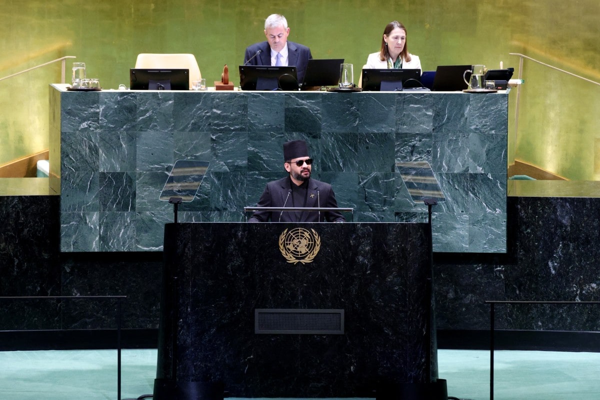 At 36, Shah spoke as the youngest head of government at the assembly this year, using