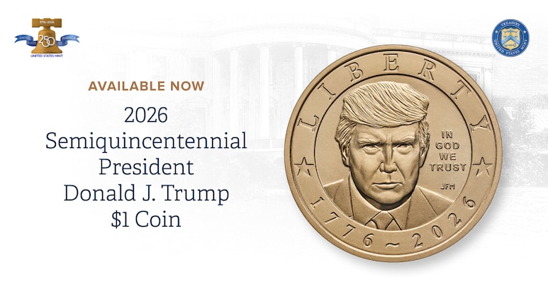 Donald Trump's Portrait Appears On New US $1 Coin For America's 250th Anniversary