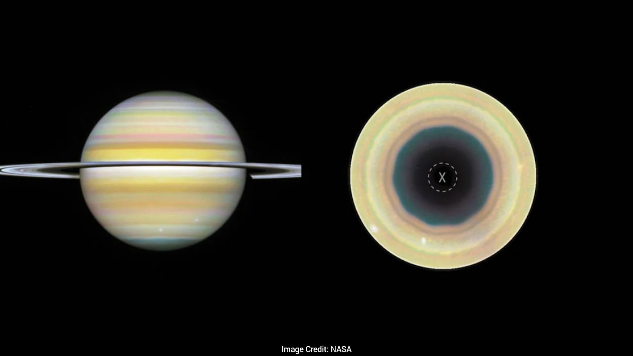 NASA's Hubble Telescope Spots Giant 10-Sided Atmospheric Wave Around Saturn's South Pole