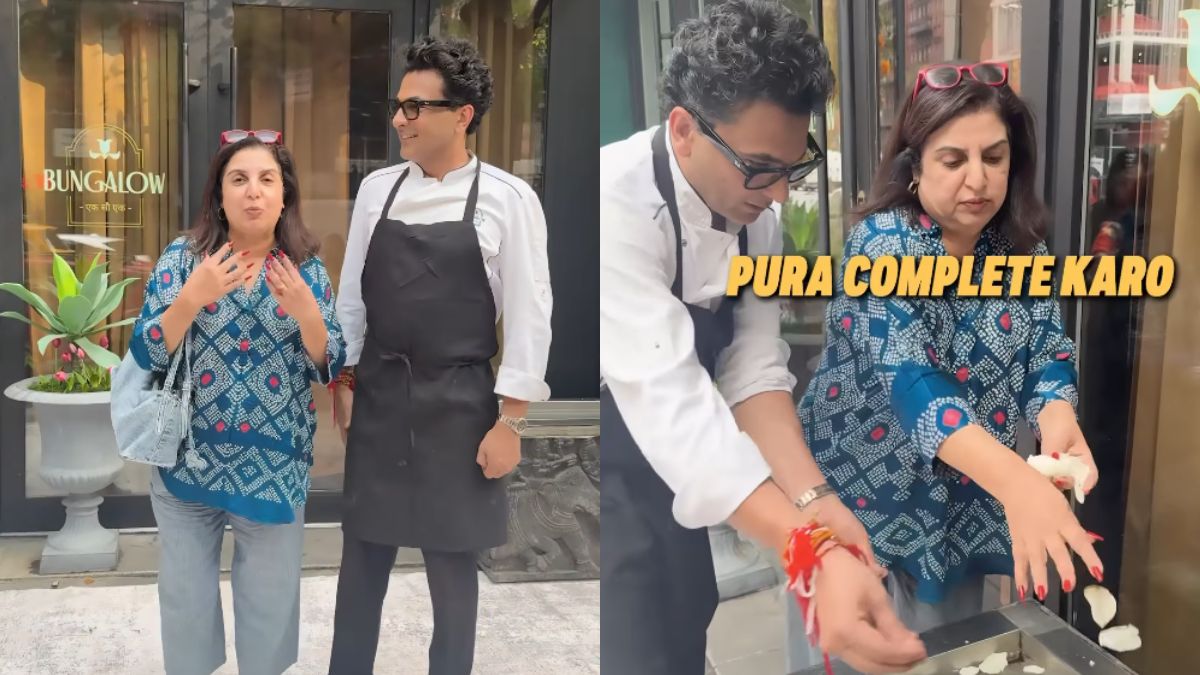 Farah Khan Mops Floor, Serves Guests At Vikas Khanna's New York Restaurant