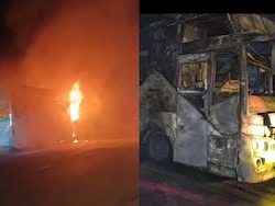 9 Killed, Many Injured As Tourist Bus Catches Fire In Greater Noida