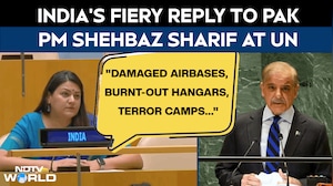 "Damaged Airbases, Burnt-Out Hangars, Terror Camps..": India's Fiery Response To Pak PM Sharif At UN