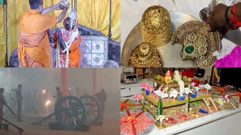 कान्हा के जन्मदिन का खास जश्न: 31 किलो का केक, 21 तोपों की सलामी, 425 लीटर दूध से अभिषेक