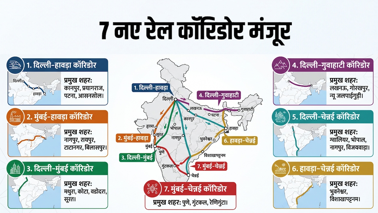 दिल्ली से कोलकाता, मुंबई और चेन्नई तक सफर होगा सुपरफास्ट, कैबिनेट ने 7 हाई स्पीड रेल कॉरिडोर को दी मंजूरी