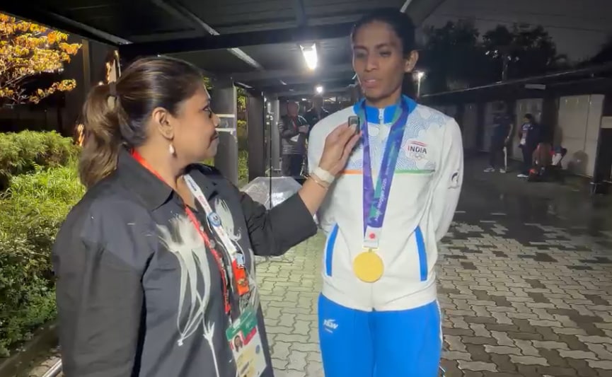 MR Poovamma speaks after winning historic Asian Games gold