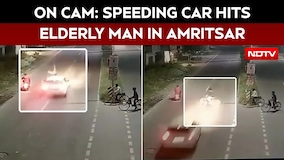 Amritsar Hit-And-Run Caught On CCTV, Elderly Cyclist In Critical Condition
