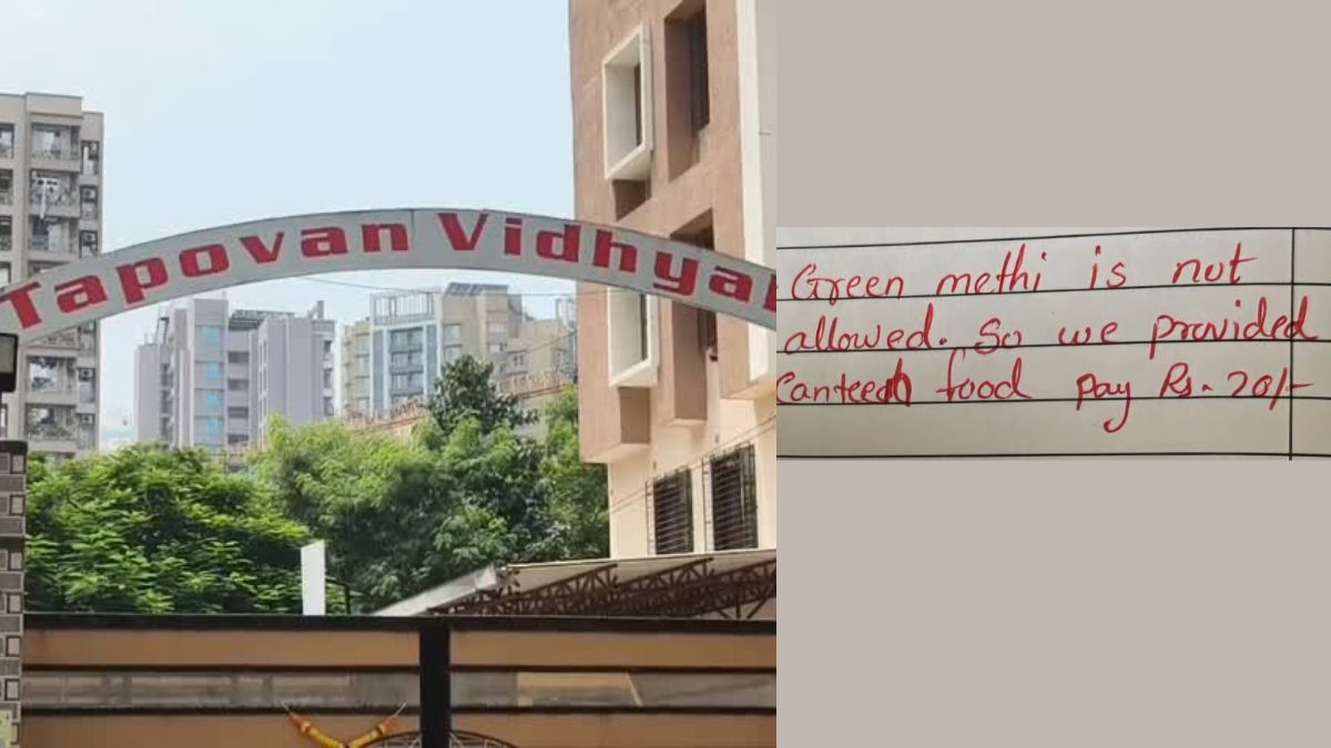 "Green Methi Not Allowed": Student Charged Rs 20 Over School Tiffin
