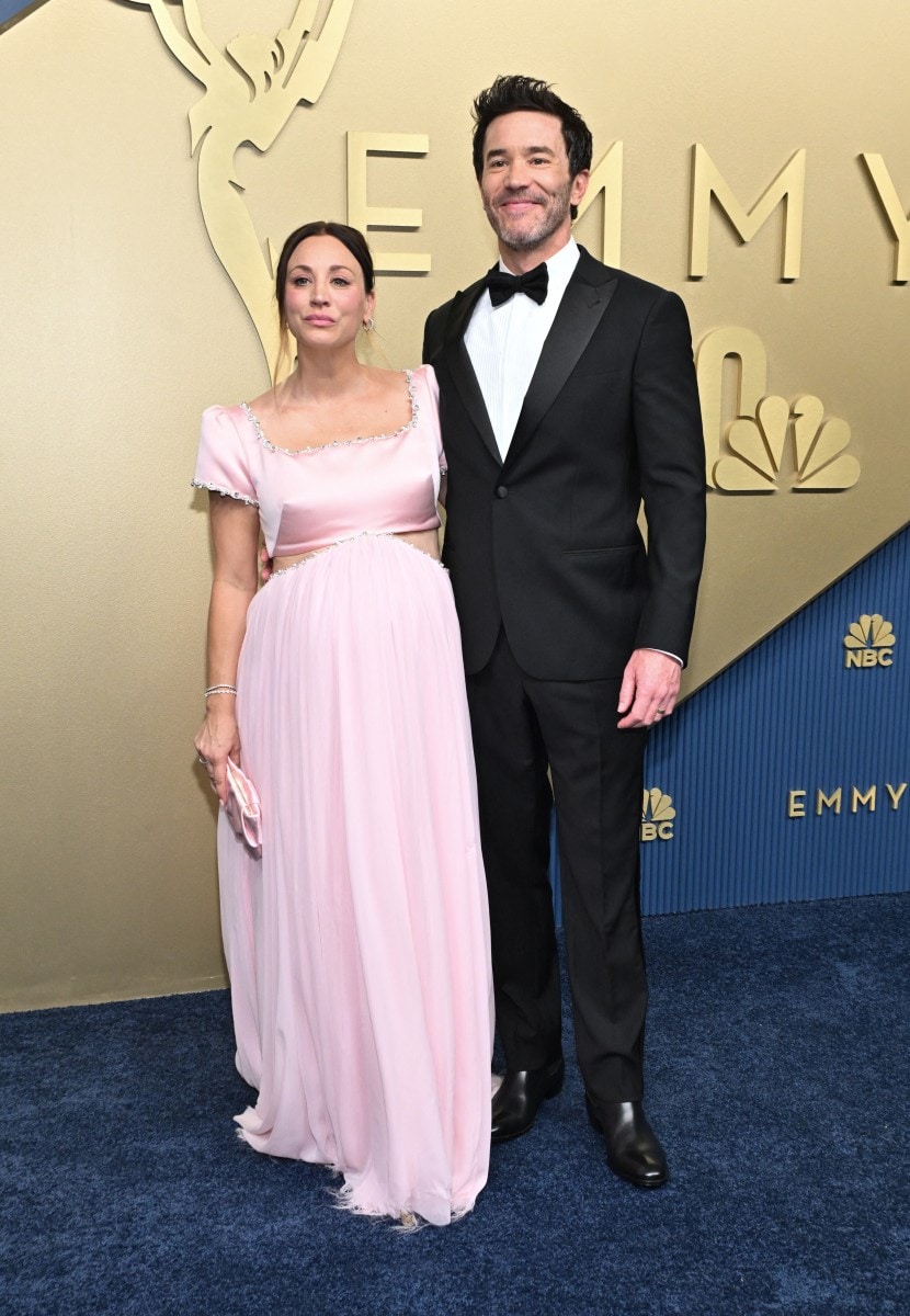 Kaley Cuoco & Tom Pelphrey at the Emmys 2026. Photo: AFP Kaley Cuoco & Tom Pelphrey at the Emmys 2026. Photo: AFP