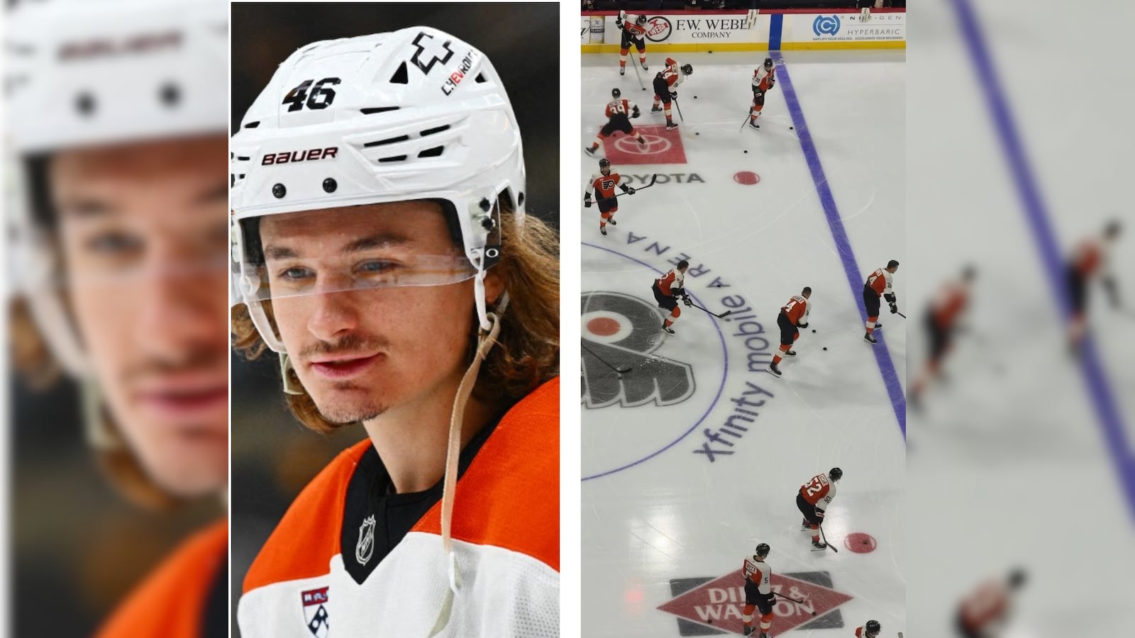 Philadelphia Flyers Players Tuck Jerseys During Warm-Ups In Support Of Trevor Zegras After NHL Penalty