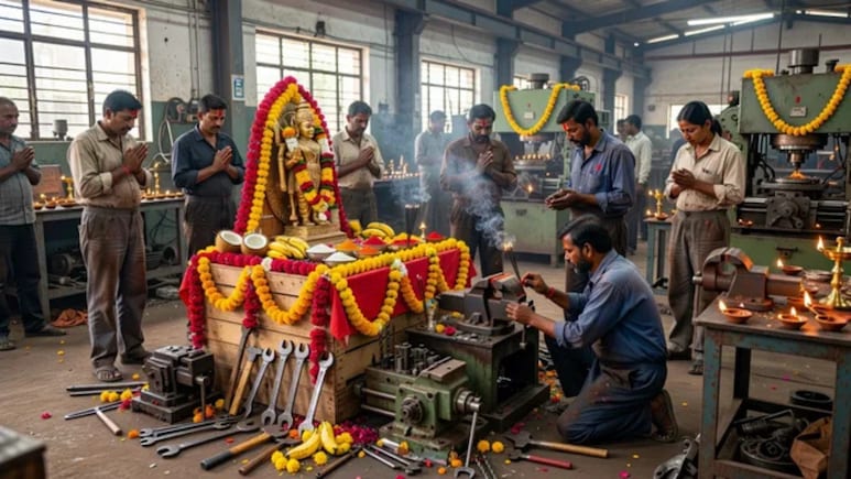Vishwakarma Puja 2026: मशीनों और औजारों की पूजा क्यों होती है? पंडित से जानें धार्मिक मान्यता