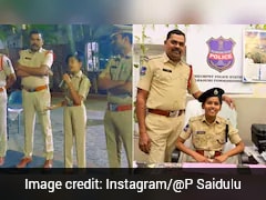 Hyderabad Cop Takes Daughter On Duty During Final Day Of Ganesh Visarjan