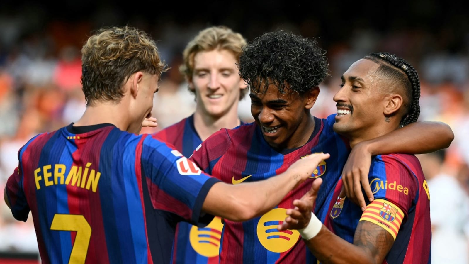Lamine Yamal Slams Double, Barcelona Thrash Valencia To Take Clear Lead In La Liga