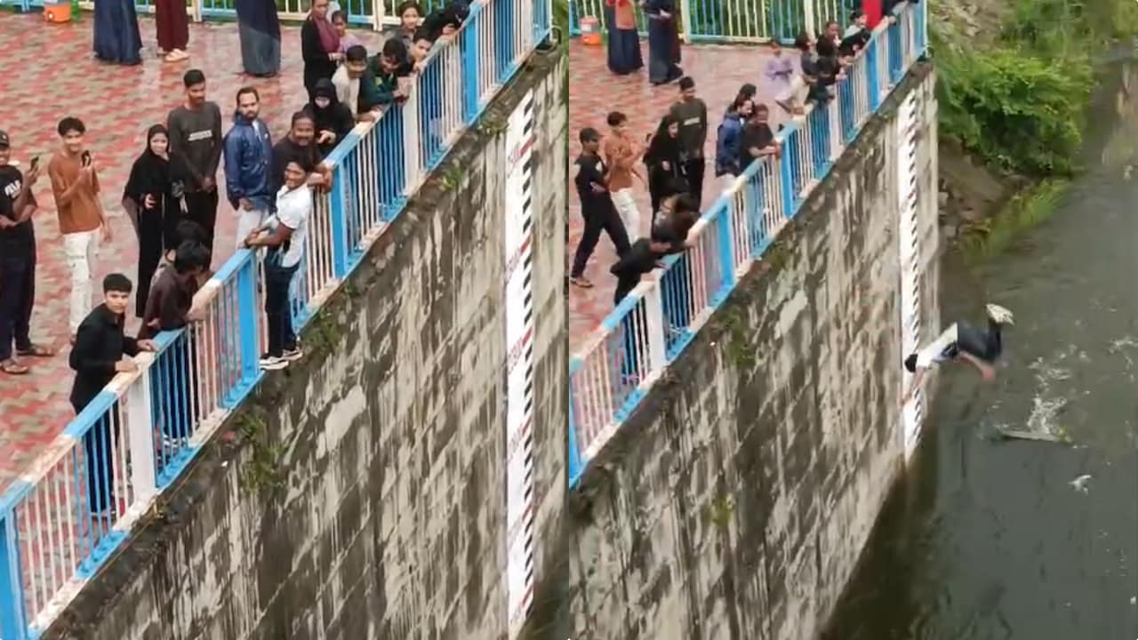 इंस्टाग्राम रील का जुनून पड़ा भारी, 30 फीट ऊंचाई से पानी में कूदा, चट्टान पर गिरते ही दोनों पैर टूटे, VIDEO