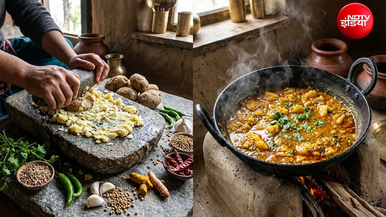 काटने-छीलने का झंझट खत्म! ऐसे बनती है पहाड़ी आलू थिचोड़ी, नोट करें रेसिपी