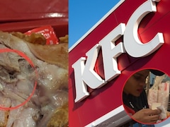 KFC के चिकन में निकला कीड़ा: वीडियो वायरल होने बाद गौर सिटी मॉल पहुंचे खाद्य सुरक्षा अधिकारी, जांच शुरू