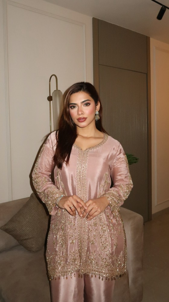 Nagma Mirajkar Glows In A Dreamy Blush Pink Ensemble