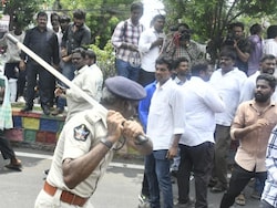 Violence Erupts During Andhra Protest Over Teacher Hiring Under Sports Quota
