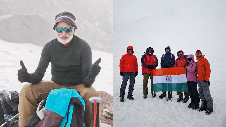 74-Year-Old Man From Kerala Climbs Europe's Highest Peak, Mount Elbrus