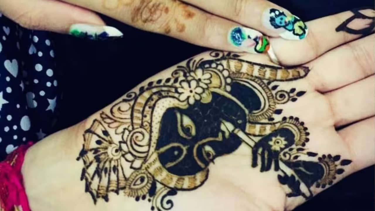 Janmashtami Krishna special mehndi design
